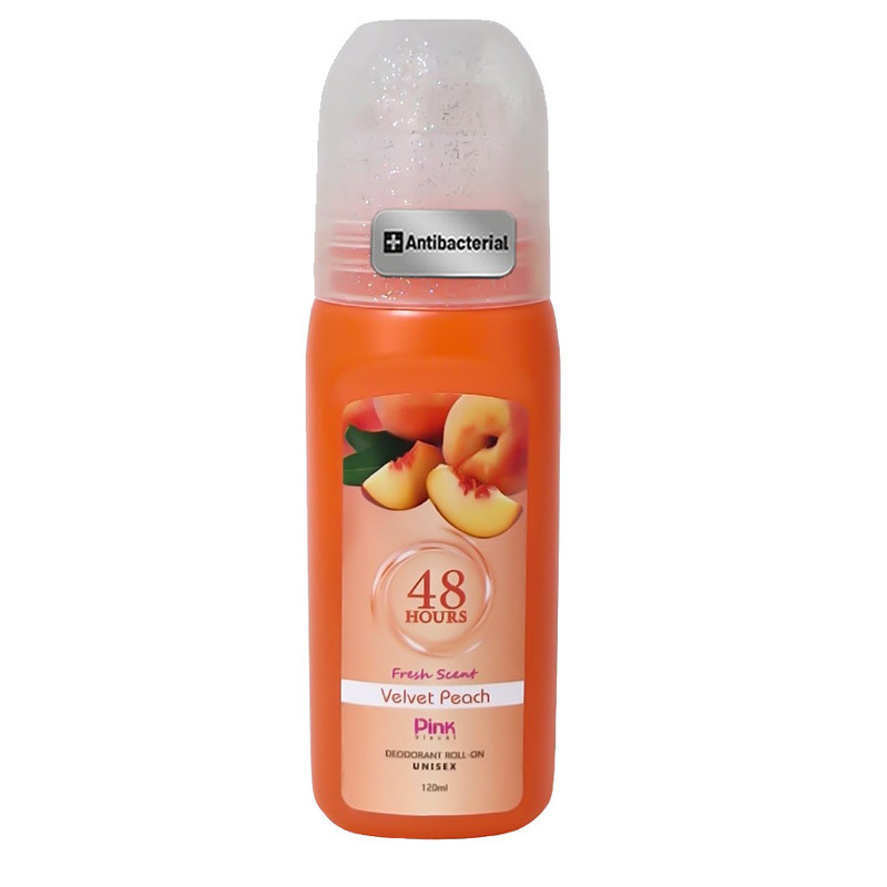 رول دئودورانت پینک ویژوآل مدل Velvet peach حجم 120 میلی‌لیتر