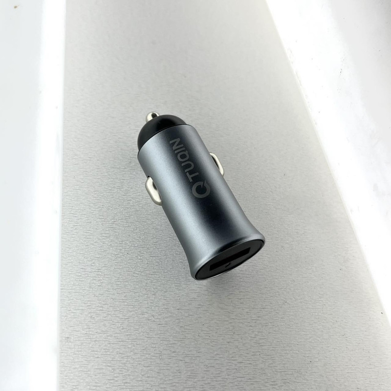 شارژر فندکی 24 وات تیوکین مدل QC02 به همراه کابل تبدیل USB-C