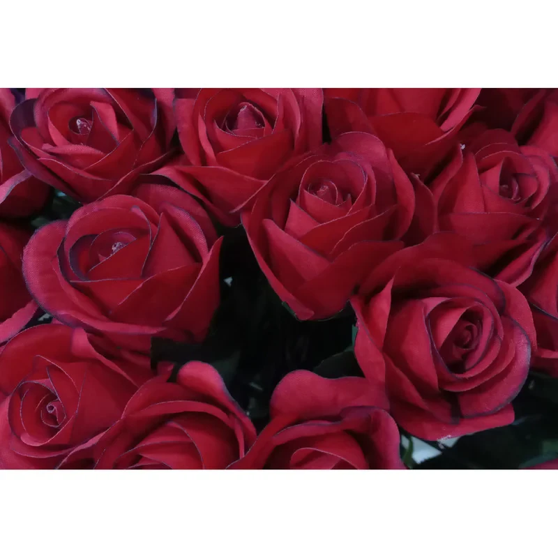 گل مصنوعی مدل رز لب مشکی مجموعه 8 عددی