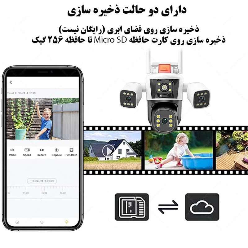 دوربین مداربسته تحت شبکه مدل سه مگاپیکسل کد QQ-849-WP