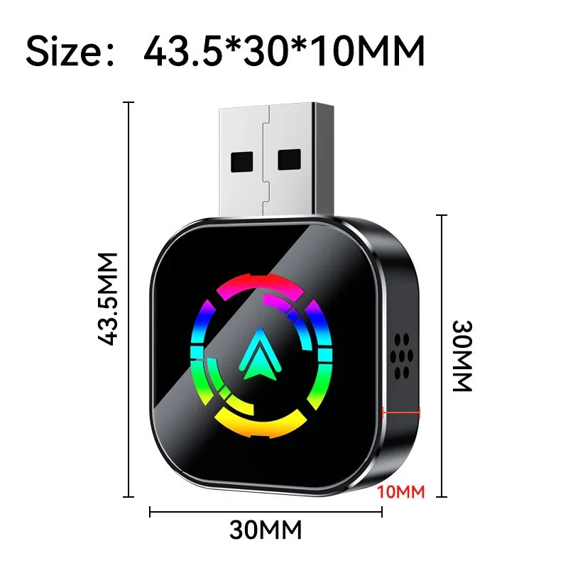 کارپلی و اندروید اتو مدل Wireless CarPlayAndroid Auto Q1AS به همراه مبدل USB به USB-C