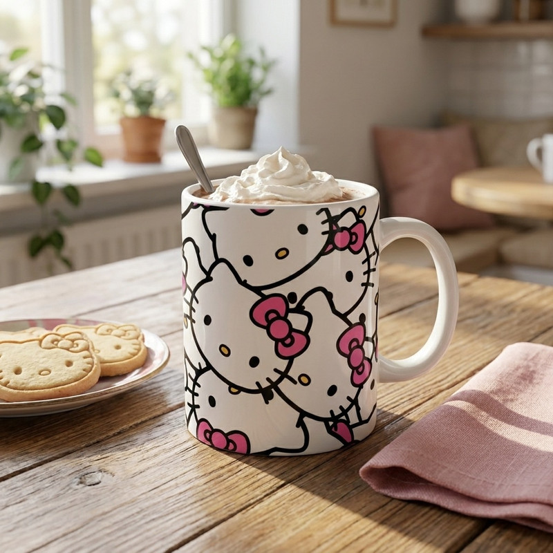 ماگ مدل فانتزی طرح هلو کیتی Hello kitty کد 294
