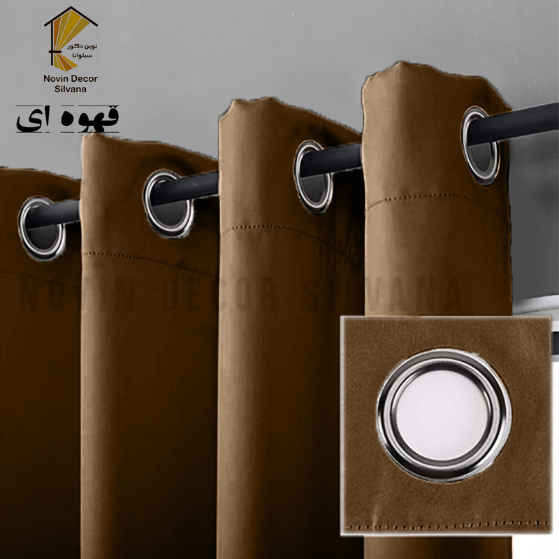 پرده پانچ نوین دکور سیلوانا مدل کتان سایز 200 × 280 سانتی‌متر