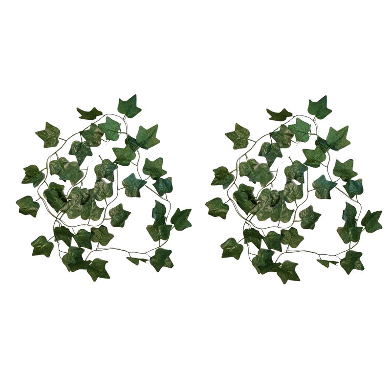 ریسه گل مصنوعی پاپیتال (پاکلاغی) خطی پارچه‌ای 220 سانتی‌متر با 36 برگ، مجموعه 2 عددی