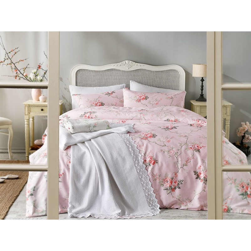 سرویس ملحفه انگلیش هوم مدل Vanity Rose دو نفره 3 تکه