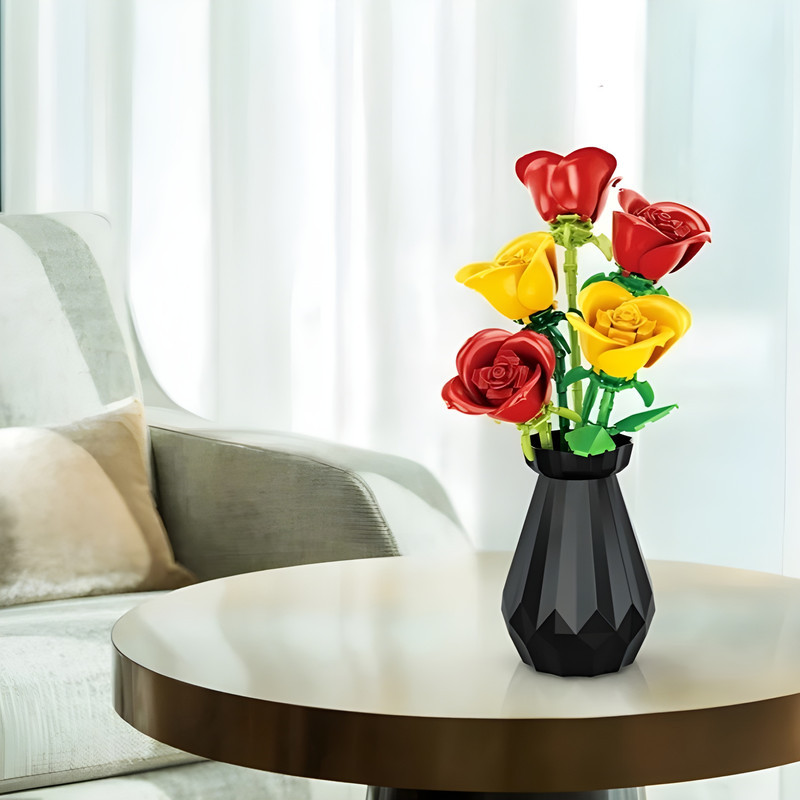 ساختنی 249 تکه مدل گلدان گل رز ROSES کد 3026