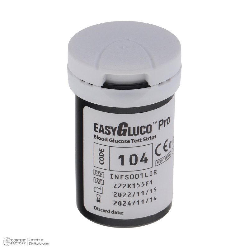 نوار تست قند خون اینفوپیا مدل EASYGLUCO PRO بسته 50 عددی