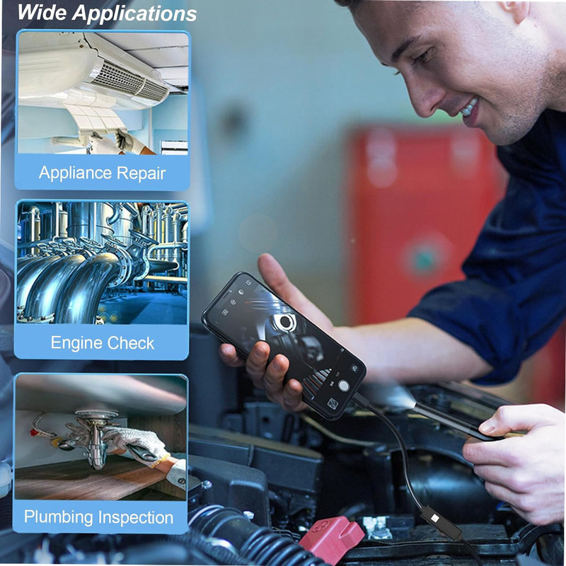 دوربین شلنگی مدل فلزی منعطف کد 10Meters LED NEW