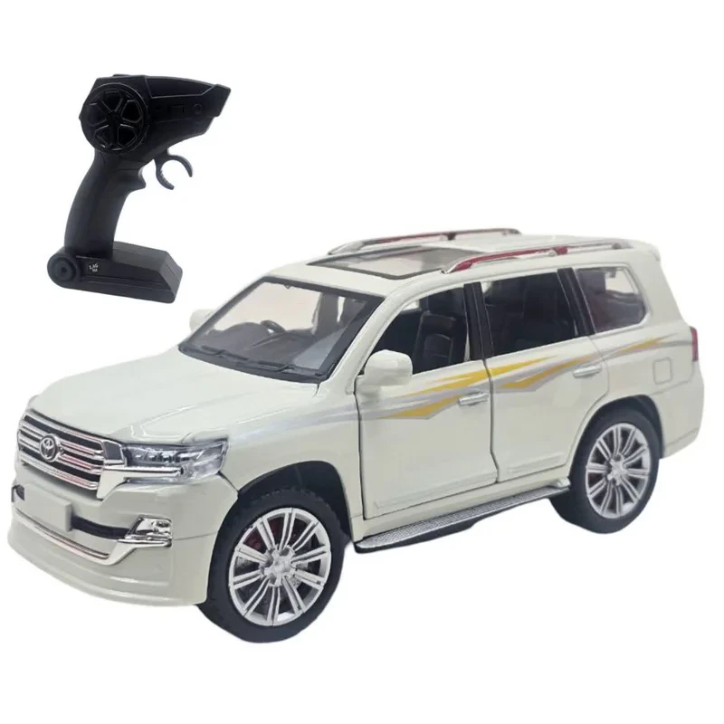 ماشین بازی کنترلی ناب سل مدل تویوتا لندکروز فلزی شارژی چراغدار Toyota Land Cruiser Rechargeable Remote Control Game Machine