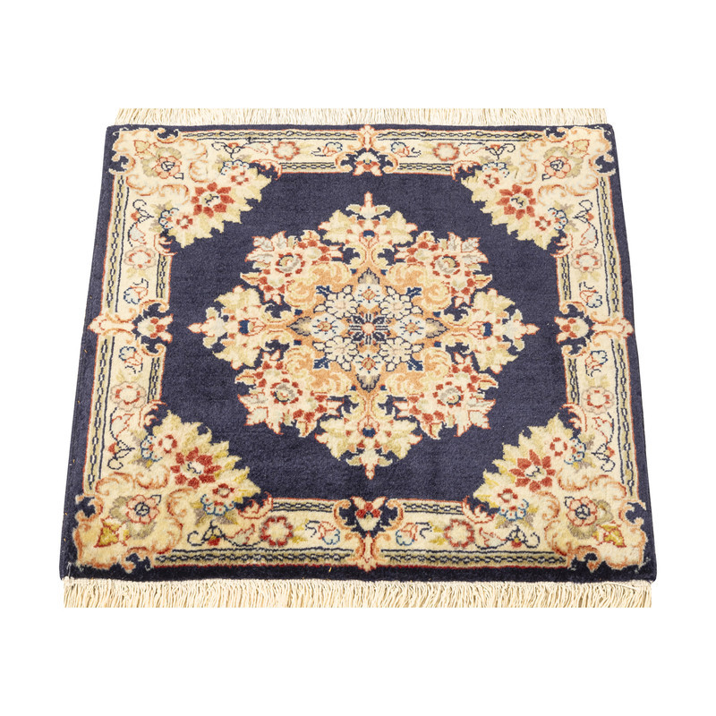فرش دستبافت 0,3 متری مدل ساروق کد 45P7295P7297 زمینه سرمه ای مجموعه 2 عددی