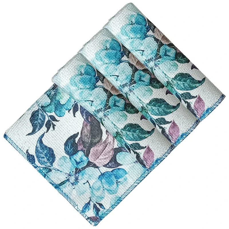 دستمال آشپزخانه بی تی مدل رز کد 30x30RB3 بسته 3 عددی