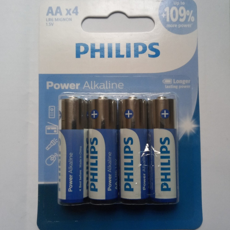 باتری قلمی فیلیپس مدل Power Alkaline LR6P4B بسته چهار عددی