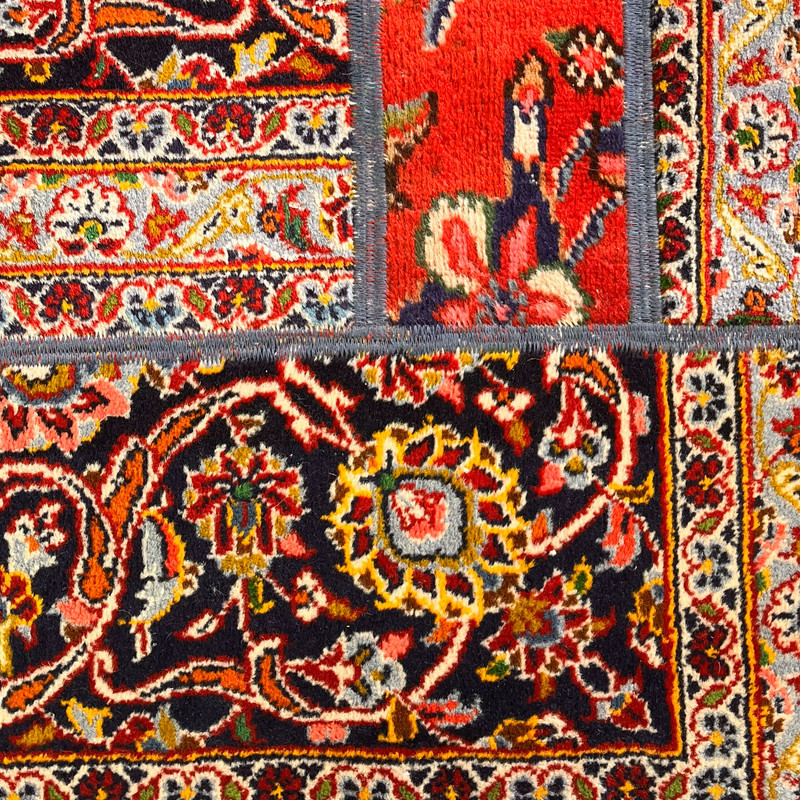 کلاژ فرش دستباف 2 متری مدل چهل تکه کد NKP.RJ71