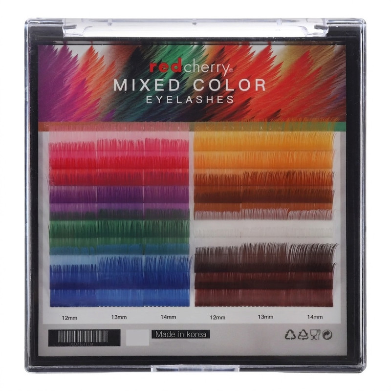 مژه مصنوعی رد چری مدل Rainbow CC 0.10