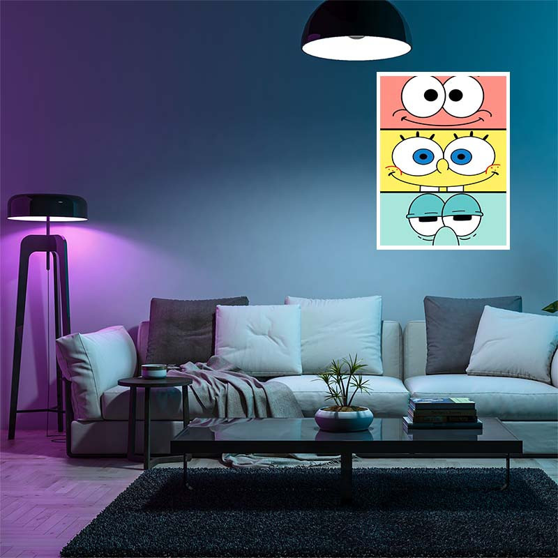 پوستر کارنيکا طرح باب اسفنجی spong bob کد 59166 مجموعه 8 عددی