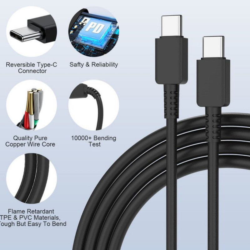کابل USB-C اچ تی ام مدل A1 طول یک متر