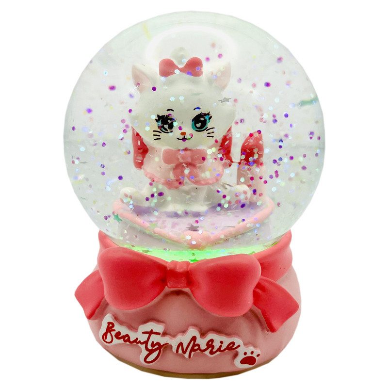 گوی چراغ‌دار مدل BEAUTY MARIE طرح گربه اشرافی کد G7134