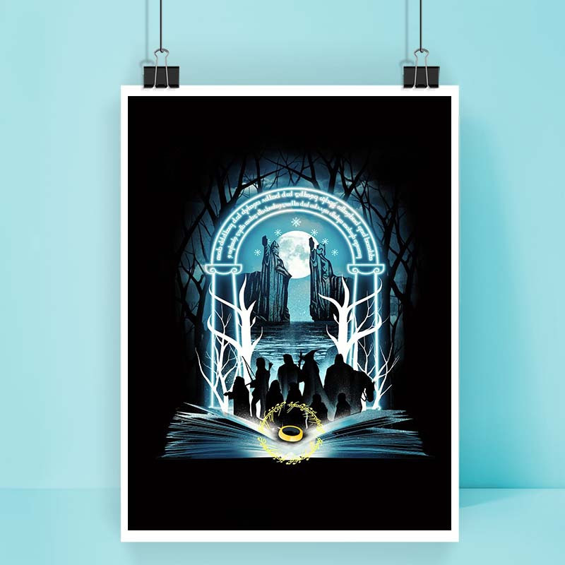پوستر کارنيکا طرح ارباب حلقه‌ها Lord of the Rings کد 99950 مجموعه 8 عددی