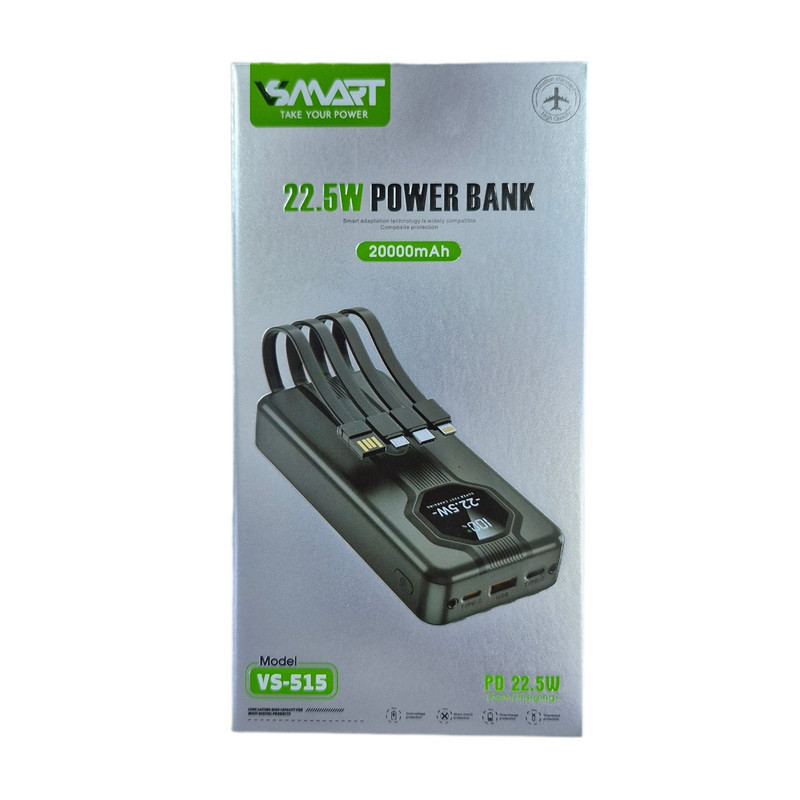 پاوربانک 22.5 وات وی اسمارت مدل VS-515 ظرفیت 20000 میلی‌آمپرساعت