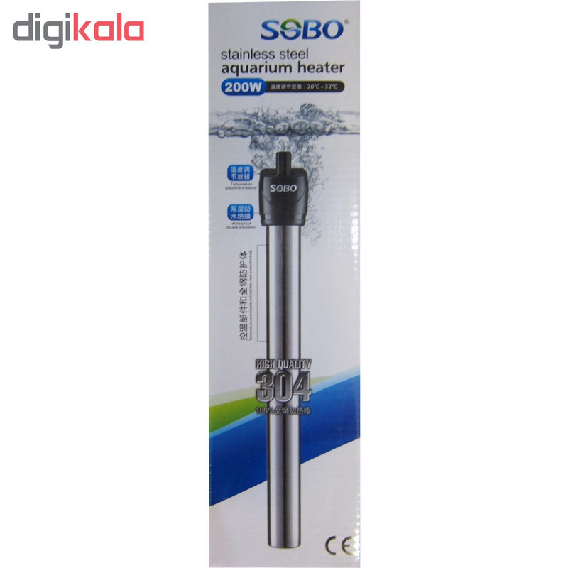 بخاری استیل آکواریوم سوبو مدل 304 توان 200 وات