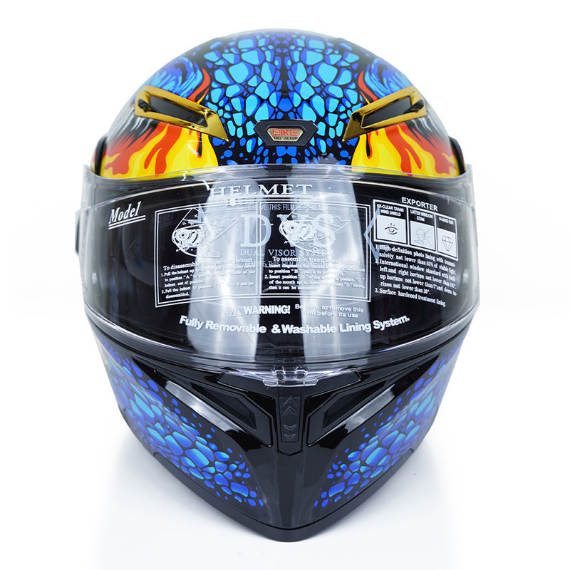 کلاه کاسکت فک متحرک کایک مدل 772 طرح Blue Warcarft