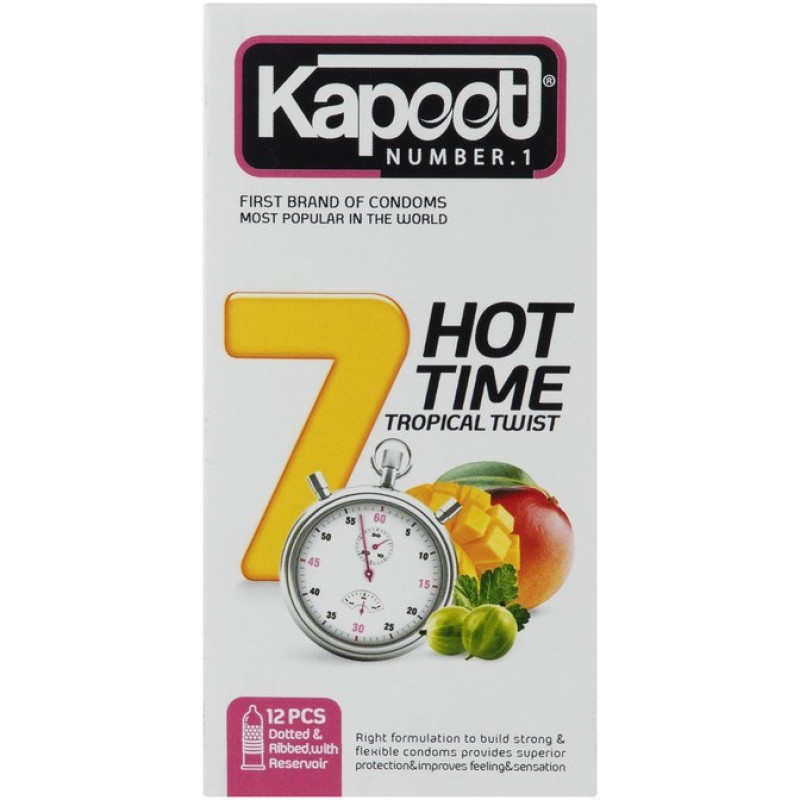 کاندوم کلاسیک کاپوت مدل 0.03 بسته 10 عددی به همراه کاندوم تاخیری کاپوت مدل 7HOT TIME بسته 12 عددی