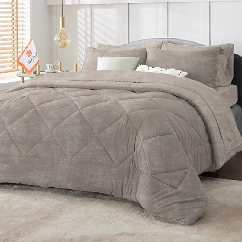 لحاف چیداری مدل پتینه یک نفره سایز 160x220 سانتی متر