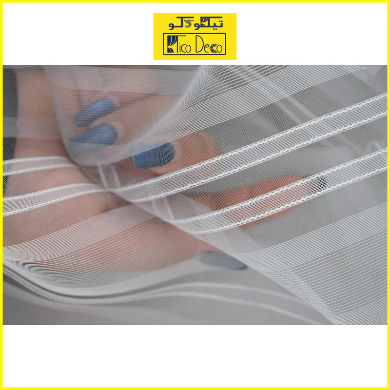 پرده تیکو دکو مدل دوخت ساده حریر ژوردار  سایز 280 × 400 سانتی‌متر