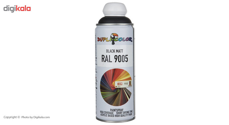 اسپری رنگ مشکی مات دوپلی کالر مدل RAL 9005 حجم 400 میلی لیتر