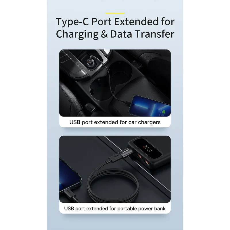 مبدل USB 3.1 به USB-C بیسوس مدل 10Gbps-OTG