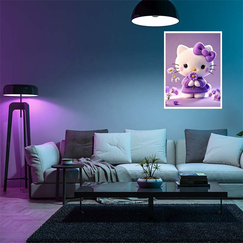 پوستر کارنيکا طرح هلو کیتی hello kitty کد 57058 مجموعه 8 عددی