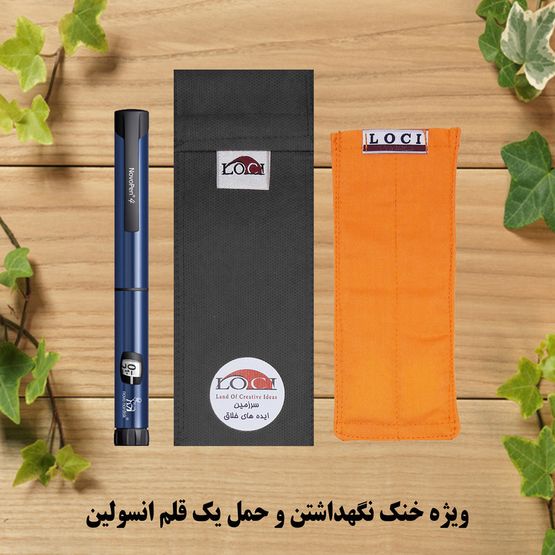 کیف خنک نگهدارنده انسولین لوک آی مدل 1 قلم کد 01 مجموعه 2 عددی