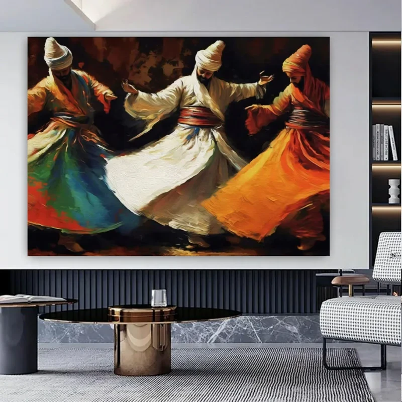 تابلو بوم طرح رقص سماع مدل گروهی کد PY169
