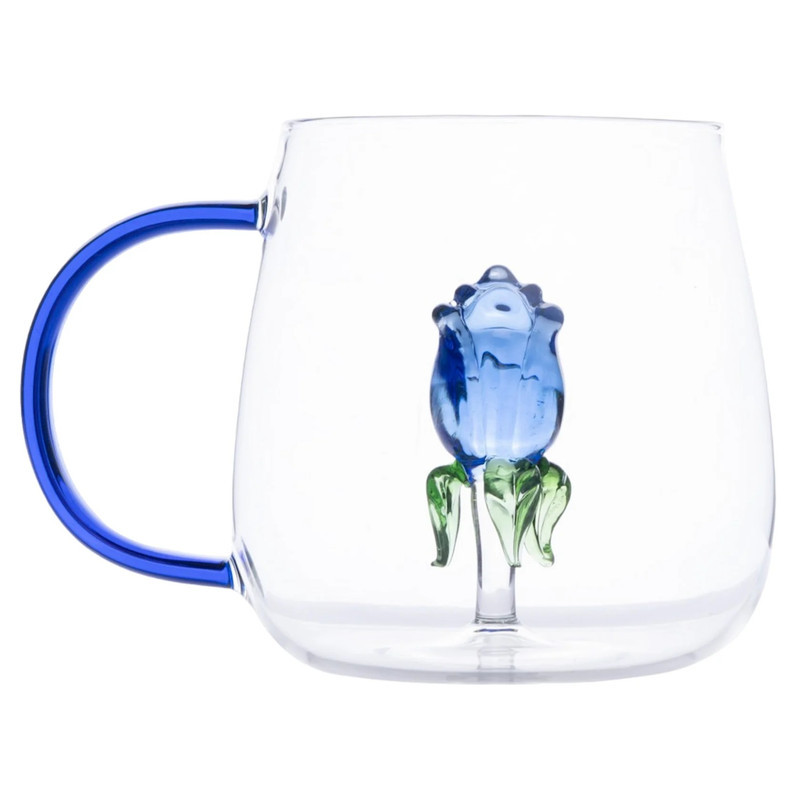 لیوان مدل داخل گلدار بروسیلیکات کد 1369n 2666 بسته دو عددی
