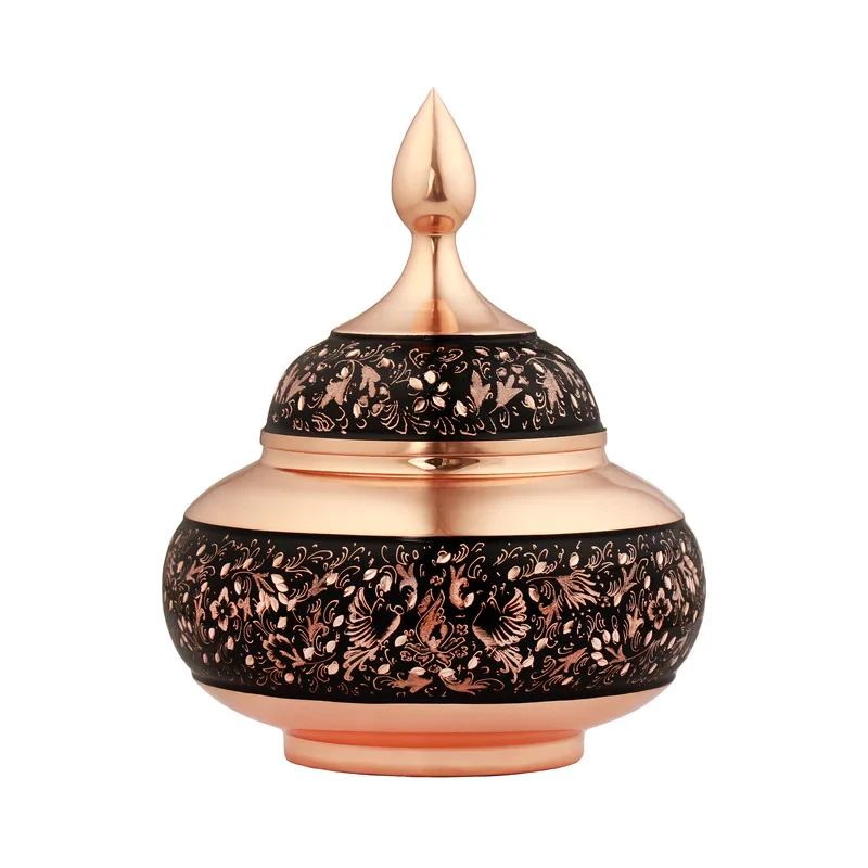 قندان مسی مدل الماس تراش کد 25