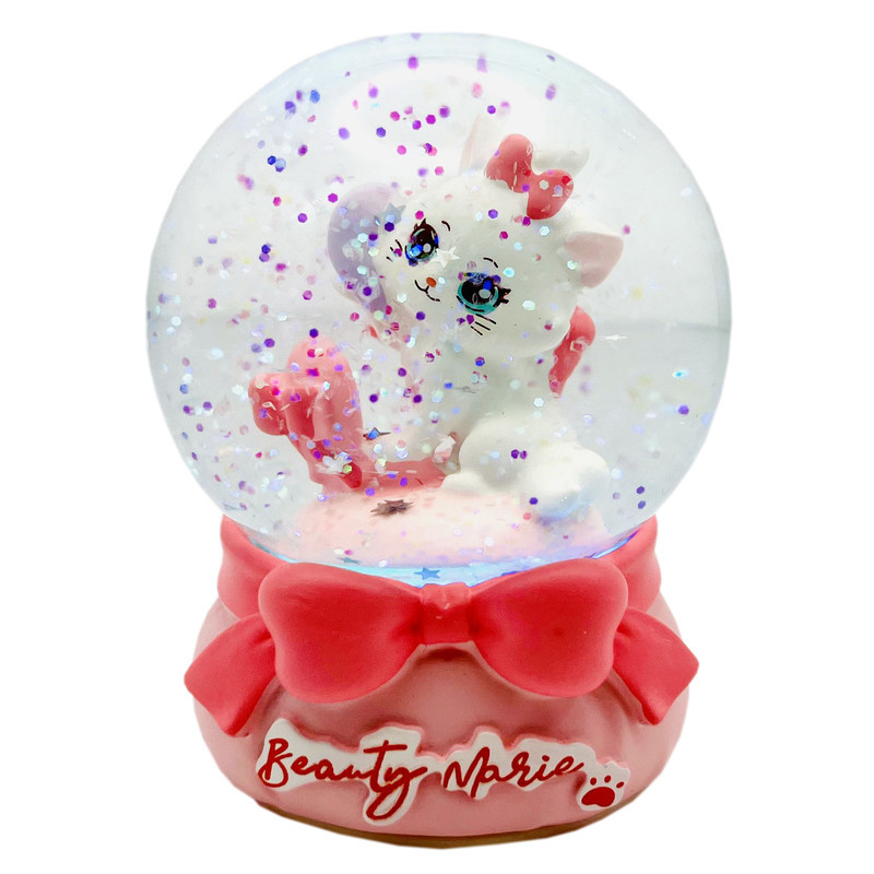 گوی چراغ‌دار مدل BEAUTY MARIE طرح گربه اشرافی کد E7134