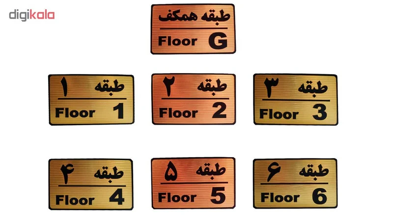 تابلو نشانگر طرح شماره طبقه مدل MTH36 مجموعه 7 عددی