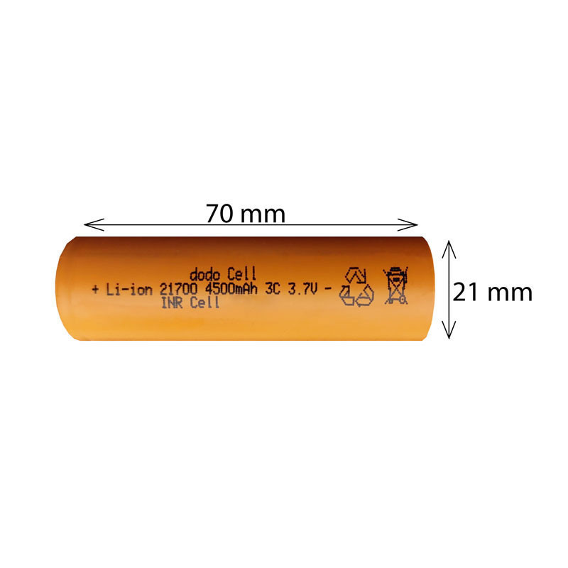 باتری لیتیوم یون قابل شارژ مدل HP-21700-3C ظرفیت 4500 میلی آمپرساعت بسته 4 عددی