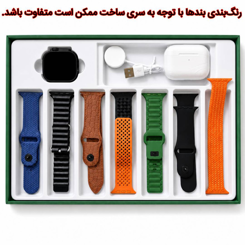 ساعت هوشمند 49 میلی متری کا ۱۲ مدل پلاس با بند سیلیکونی به همراه هدفون بلوتوثی