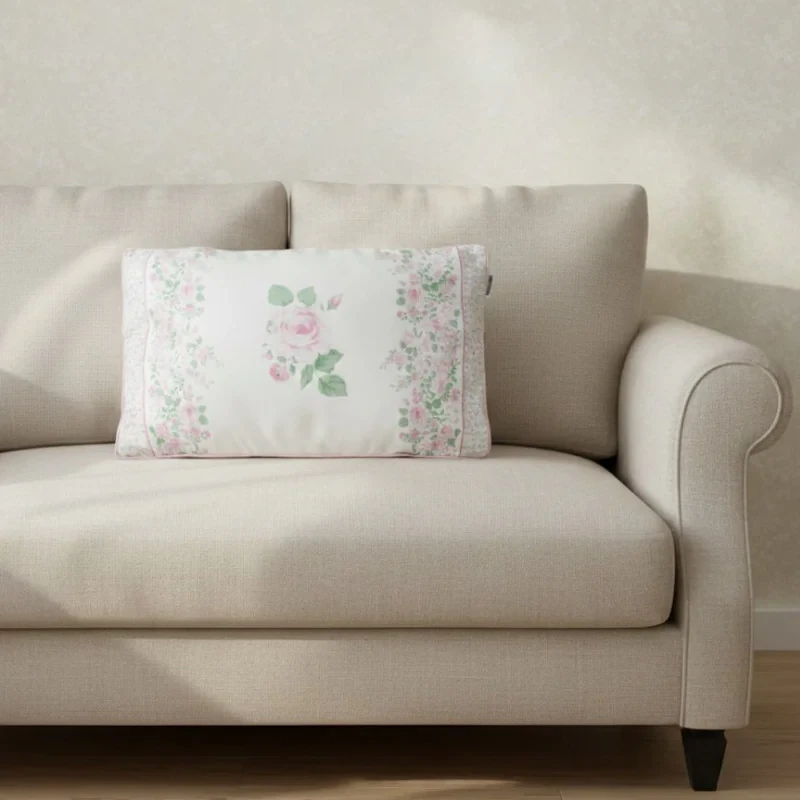 کاور کوسن انگلیش هوم مدل Rose Rain سایز 50x30 سانتی متر