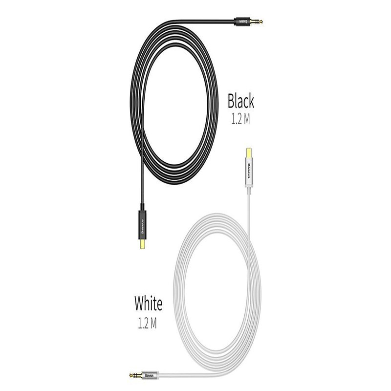 کابل تبدیل USB-C به AUX باسئوس مدل CAM01 طول 1.2 متر