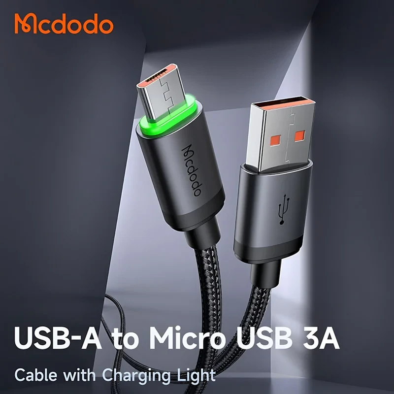 کابل تبدیل USB به MicroUSB مک دودو مدل MCCA399 LED Version طول 1 متر