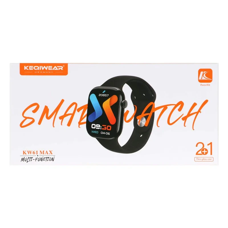 ساعت هوشمند ۴۱ میلی‌متری مدل KEQIWEAR kw61 max با بند سیلیکونی