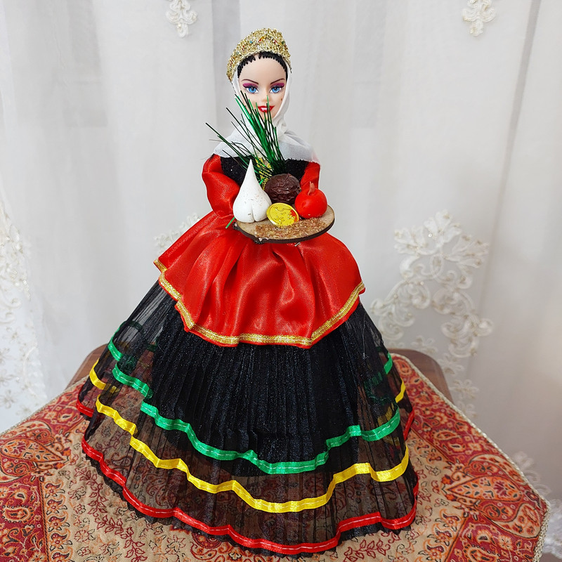 ست سفره هفت سین مدل عروسک بانوی شمالی