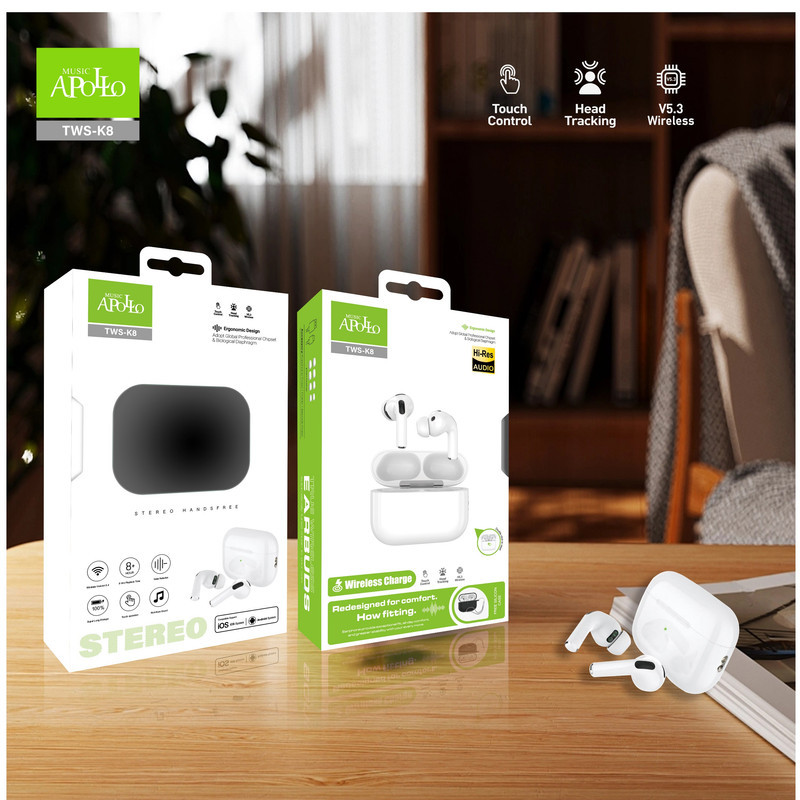 هدفون موزیک آپولو مدل PRO3-EARBUDS C08 K8