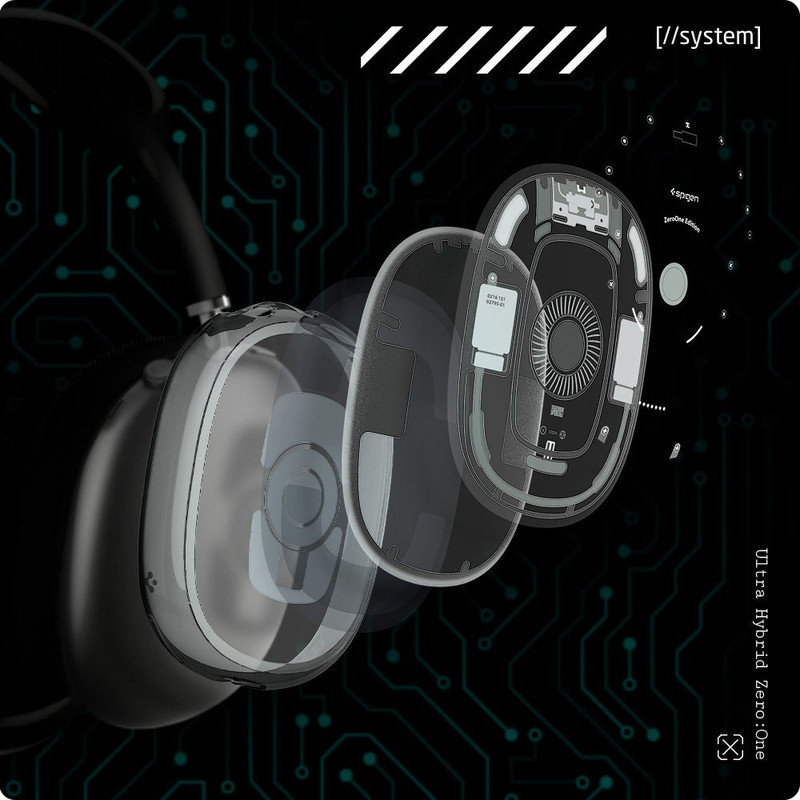 کاور اسپیگن مدل Ultra Hybrid Pro مناسب برای هدست اپل ایرپاد مکس بسته 2 عددی