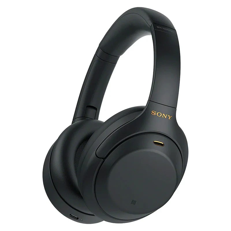 هدفون بلوتوثی سونی مدل WH-1000XM4 با نویز کنسلینگ فعال (ANC)، نویزکنسلینگ میکروفون (ENC)، درگاه شارژ USB Type-C، دارای میکروفون داخلی با کیفیت بالا، مقاوم در برابر رطوبت و عرق