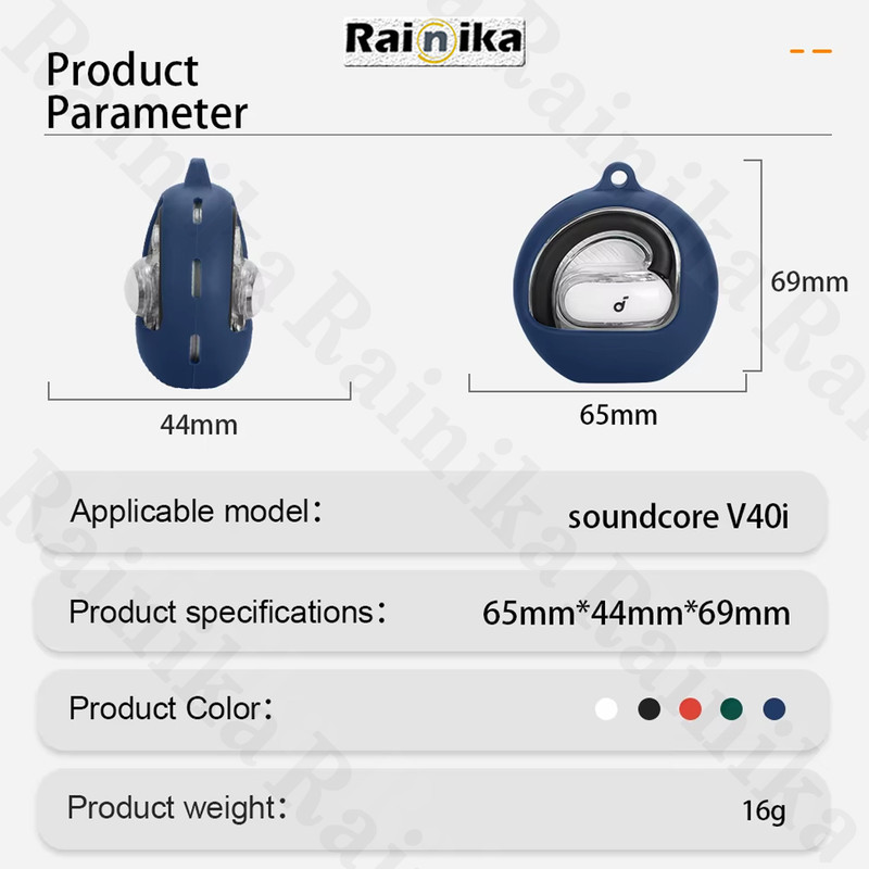 کاور رینیکا مدل Open V40 i مناسب برای کیس هدفون بی سیم انکر Soundcore V40i