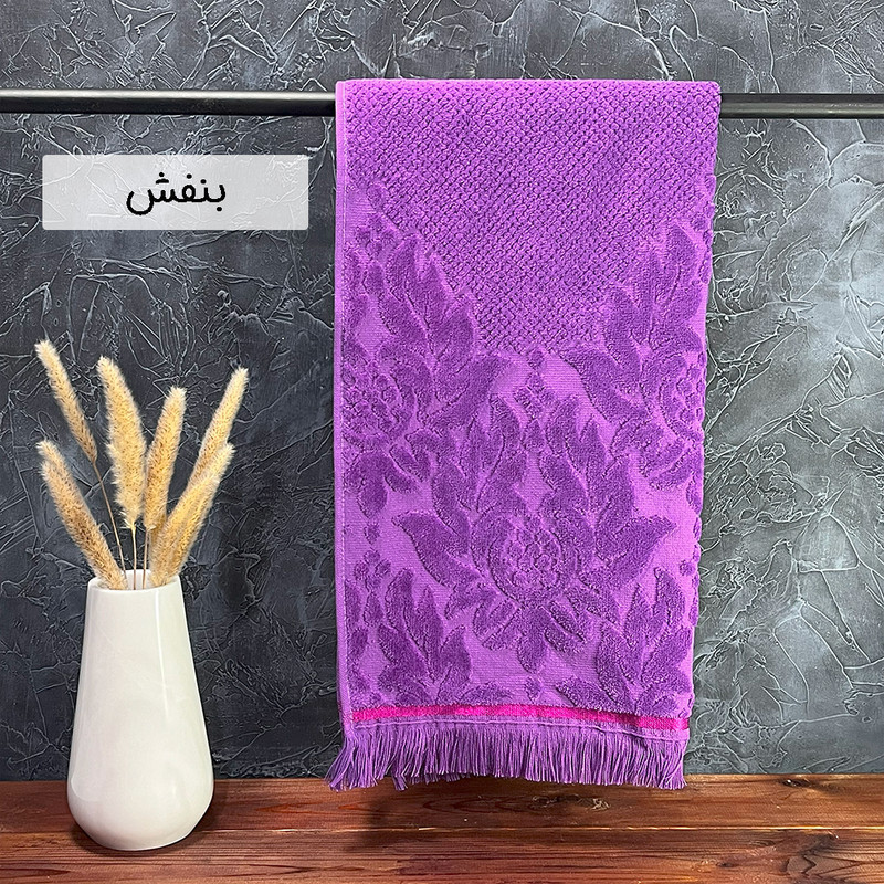 حوله دست و صورت بهباف آذر طرح سویل سایز 45×90 سانتی متر