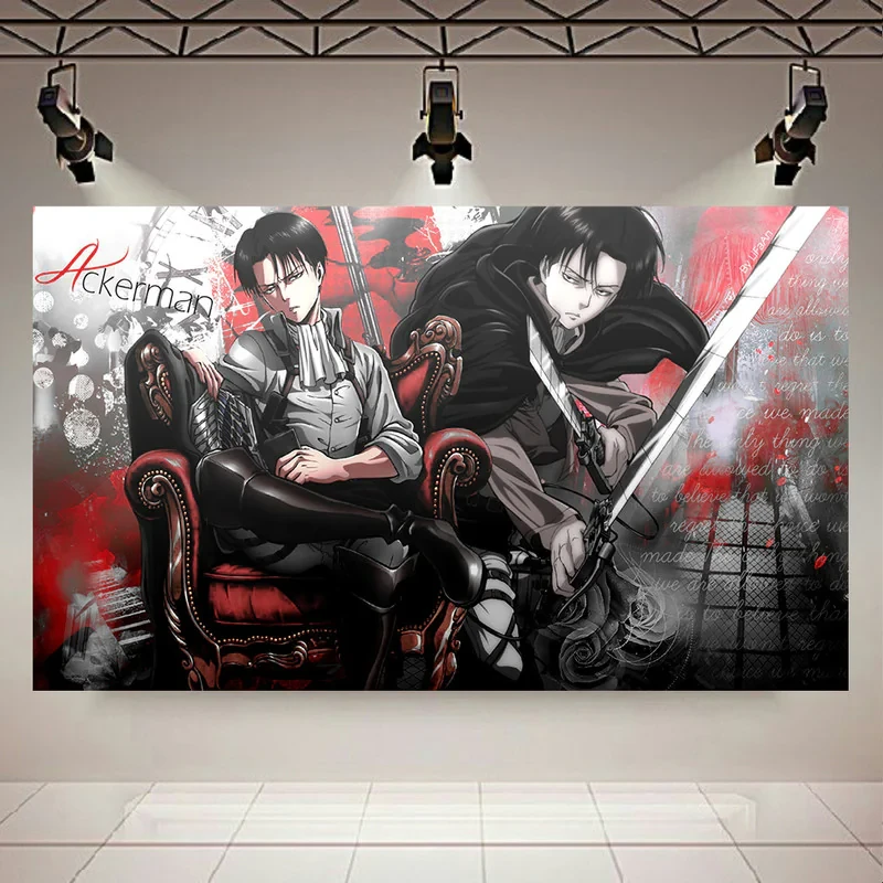 پوستر طرح انیمه Attack on TITAN مدل Levi Ackerman کد AR2930
